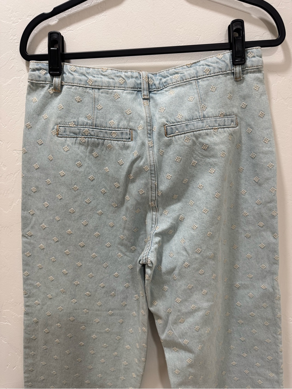 Nwt Petite Studio Jeans Light Geometric Embroidered Wide Leg Women's 10 Petite — image 8 of 8